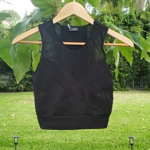 NORDSTROM Sparkle & Fade Mesh bra top